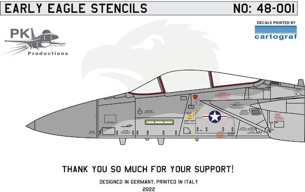 Early F15 Eagle Stencils (BACK IN STOCK)  PKP48-001