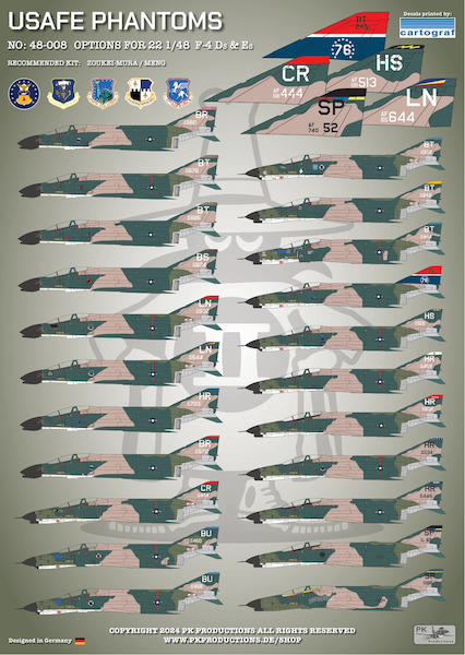USAFE F4D/E Phantoms (including 32TFS CR Soeterberg) PKP48-008