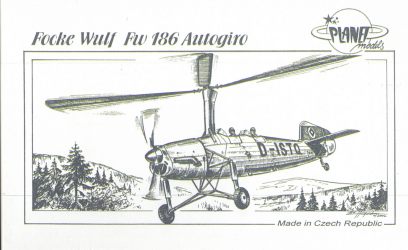 Focke wulf FW186 Autogiro  PLA092