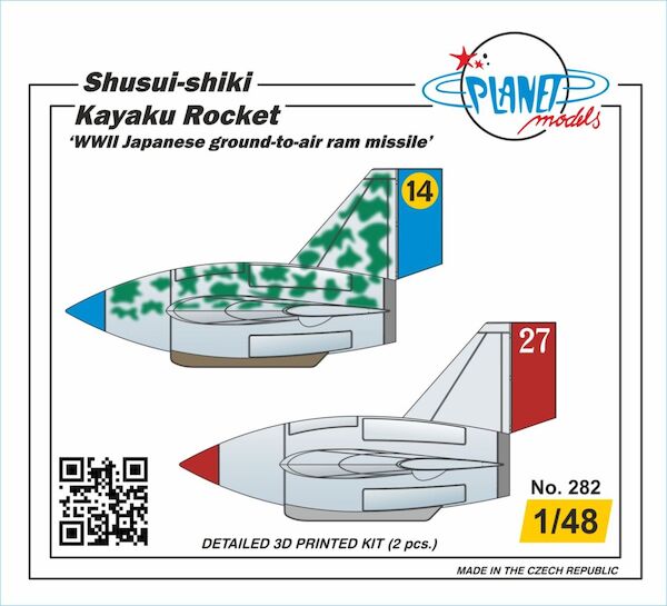 Shusui-shiki Kayaku Rocket 'WWII Japanese ground-to-air ram missile' 2 pcs PLT282