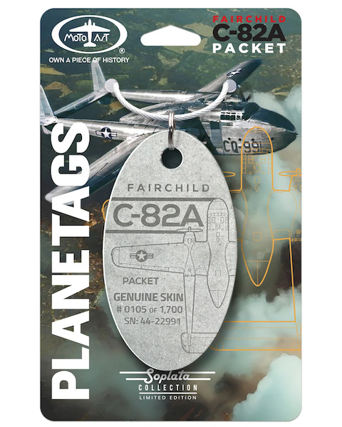 Keychain made of: Fairchild C-82 Packet 44-22991 44-22991
