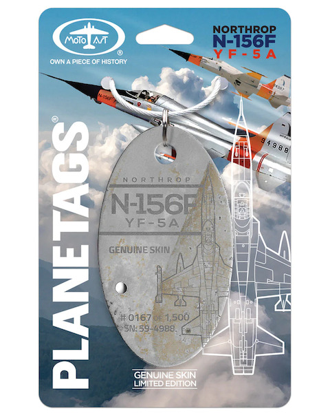 Keychain made of real aircraft skin: N-156F/YF-5A # 59-4988 59-4988