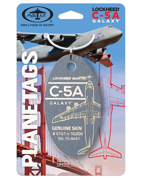 Keychain made of: Lockheed C-5A Galaxy USAF 70-0451  70-0451