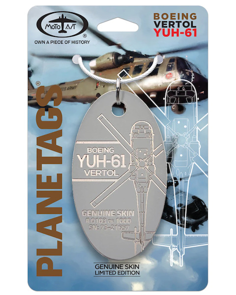 Keychain made of: Boeing YUH-61 Vertol 73-21657  73-21657