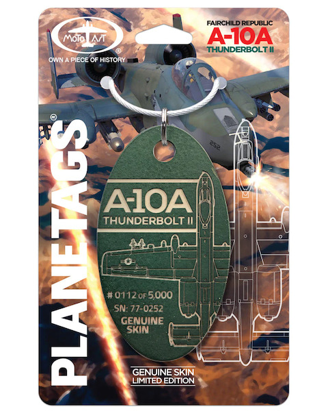 Keychain made of real aircraft skin: A-10A Thunderbolt II 77-0252 Dark Green  A10A DARK G