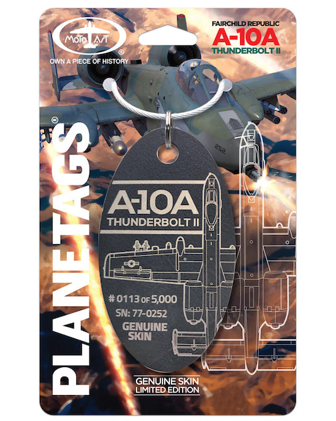 Keychain made of real aircraft skin: A-10A Thunderbolt II 77-0252 Gray A10A GRAY