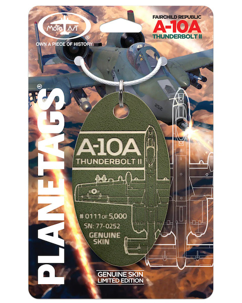 Keychain made of real aircraft skin: A-10A Thunderbolt II 77-0252 Light Green  A10A LIGHT G
