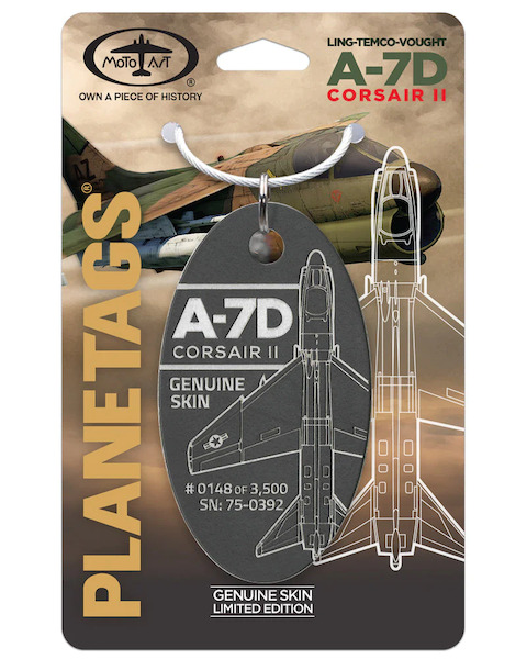 Keychain made of real aircraft skin: A-7D Corsair II 75-0392 A7D