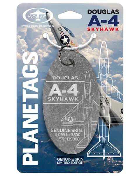 Keychain made of real aircraft skin: Douglas A-4 Skyhawk BuNo 13996 BUNO 13996