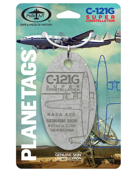 Keychain made of real aircraft skin: NASA C121G Super Constellation N420NA weathered patina C-121 PATINA