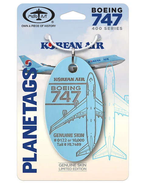 Keychain made of: Korean Air® 747-HL7489 KOREAN747