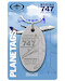 Keychain made of: United Airlines Boeing 747 N120UA gray 