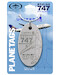 Keychain made of: United Airlines Boeing 747 N120UA gray 