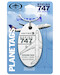 Keychain made of: United Airlines Boeing 747 N120UA white 
