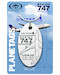 Keychain made of: United Airlines Boeing 747 N120UA white 