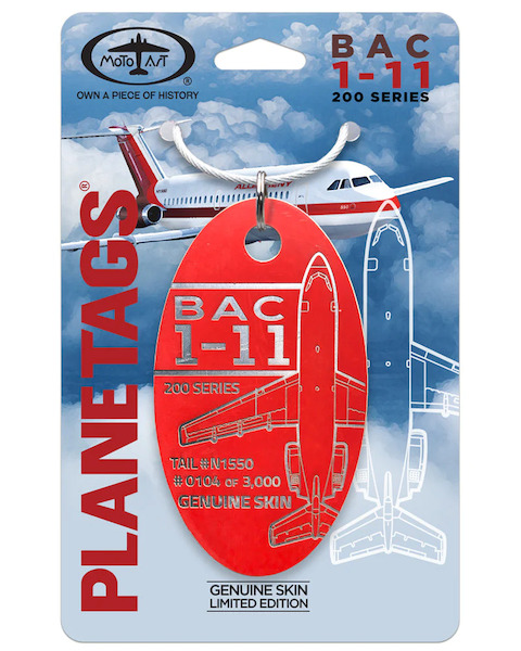 Keychain made of: BAC 111 One-Eleven Braniff/Allegheny N1550 N1550