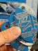 Keychain made of: Boeing 727-227 Pan Am (blue/white) 