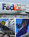 Keychain made of: Boeing 727 FedEx N466FE (Purple) N466FE-P
