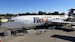 Keychain made of: Boeing 727 FedEx N466FE (White)  N466FE-W