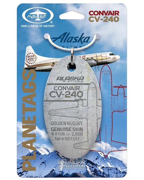 Keychain made of: Convair CV-240 Golden Nugget - N51331 N51331