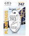 Keychain made of real aircraft skin: Boeing 747 Atlas Air N522MC white 