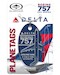 Keychain made of real aircraft skin: Boeing 757-200 Delta Air LInes N627DL (blue) 