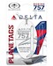 Keychain made of real aircraft skin: Boeing 757-200 Delta Air LInes N627DL (white) 