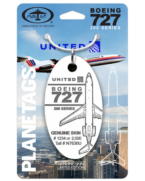 Keychain made of: Boeing 727 United Airlines N7630U  N7630U