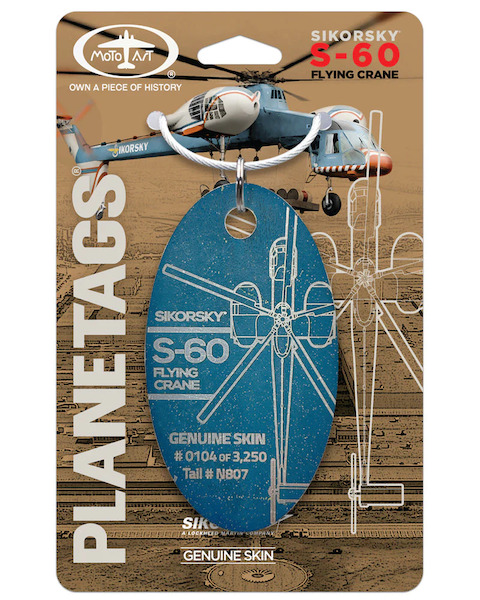 Keychain made of: Sikorsky S-60 Flying Crane N807 (exterial blue)  N807