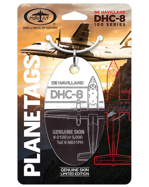 Keychain made of real aircraft skin: DHC-8 Horizon Air N831PH N831PH
