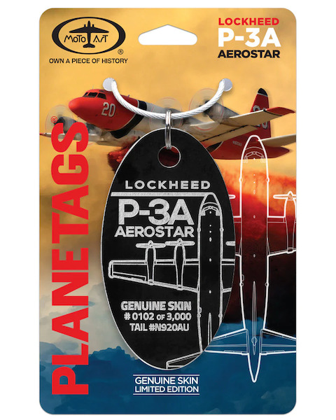 Keychain made of: Lockheed P-3A Aerostar N920AU Black P-3A BLACK