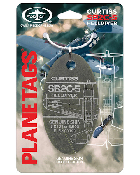 Keychain made of real aircraft skin: Curtiss SB2C-5 Helldiver 83393 SB2C-5