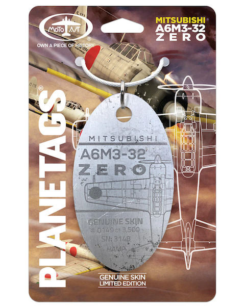 Keychain made of: Japanese Zero A6M3-32 # 3148 (metal) ZERO METAL