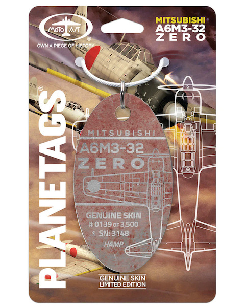 Keychain made of: Japanese Zero A6M3-32 # 3148 (red) ZERO RED