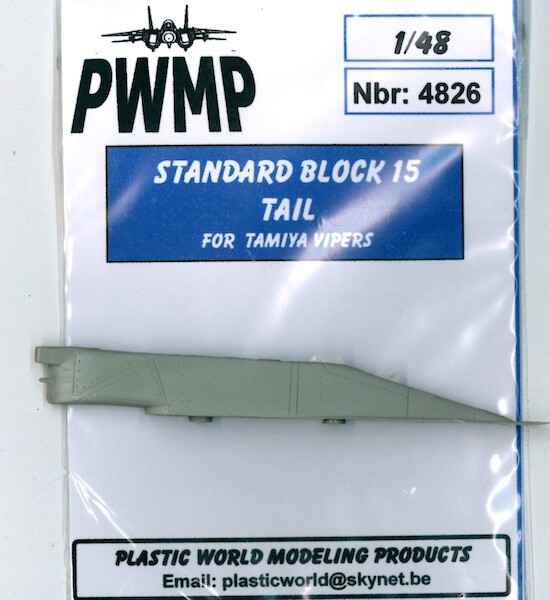 F16 block 15 standard tail update (Tamiya Block 25/32 Viper)  4826