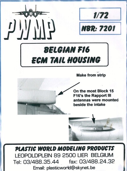 F16 ECM Pod Belgium AF 7201