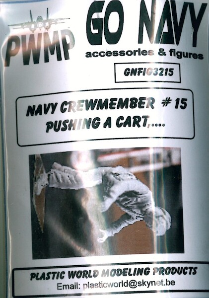 US Navy Crewmember #15 Pushing a cart GNFIG3215