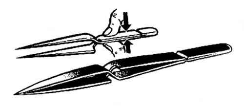 Crossed type tweezer 021