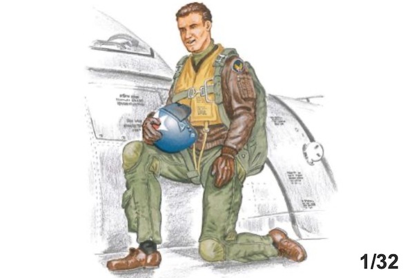 Kneeling pilot for the North-American F86F-40 Sabre AL3013