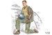 Kneeling pilot for the North-American F86F-40 Sabre PM-AL3013