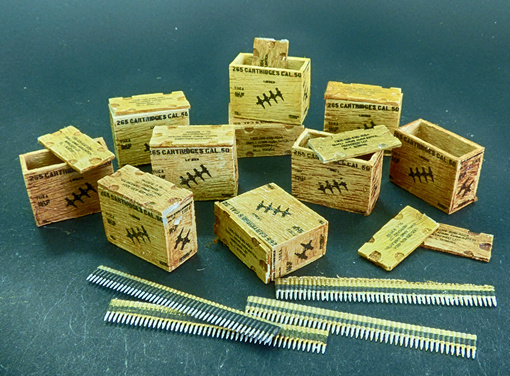 US ammunition boxes with belts of charges (.50 -12,7mm) AL4088