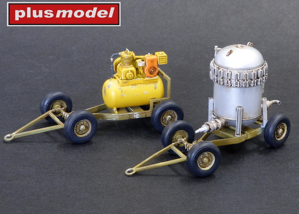 Two trailers with a compressor and a fuel filter AL4112