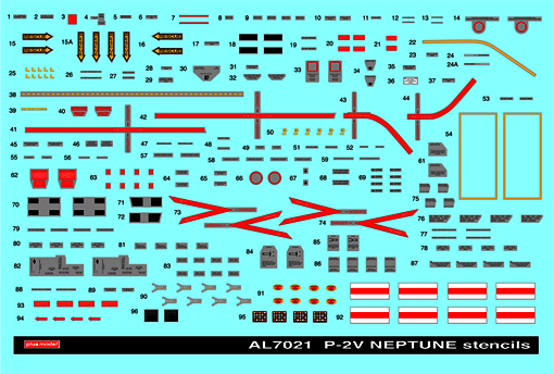 Stencils for P2V Neptune (White-Grey Scheme!) AL7021