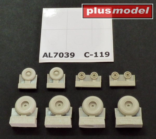 Wheels for C119 Boxcar - early (Italeri)  AL7039