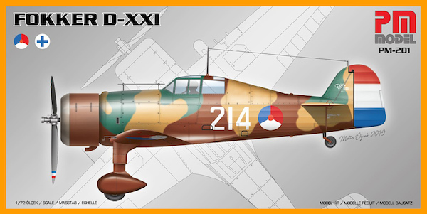 Fokker D21 (LVA Roundels plus Finnish)  PM201