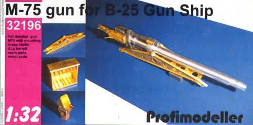 B25H Mitchell Gunship M75 gun with detail set (HK-Models)  32196
