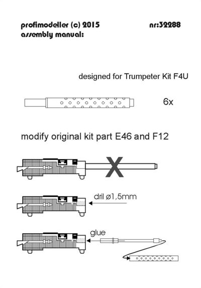 F4U-1 Corsair gun barrels (Trumpeter)  32288