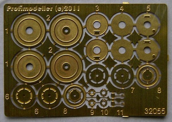 Mil Mi24V Detailed wheel hubs (Trumpeter)  32055