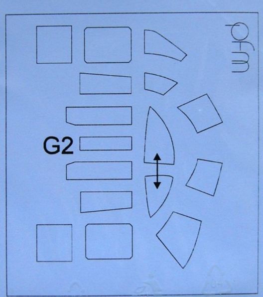 Paint mask for B25 Canopy and nose 32079