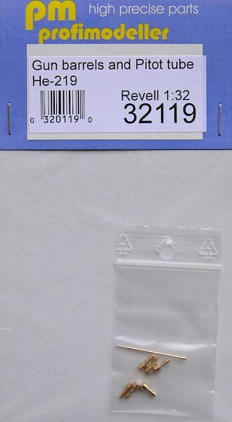 Gun barrels and pitot tube for Heinkel He219 (Revell) 32119